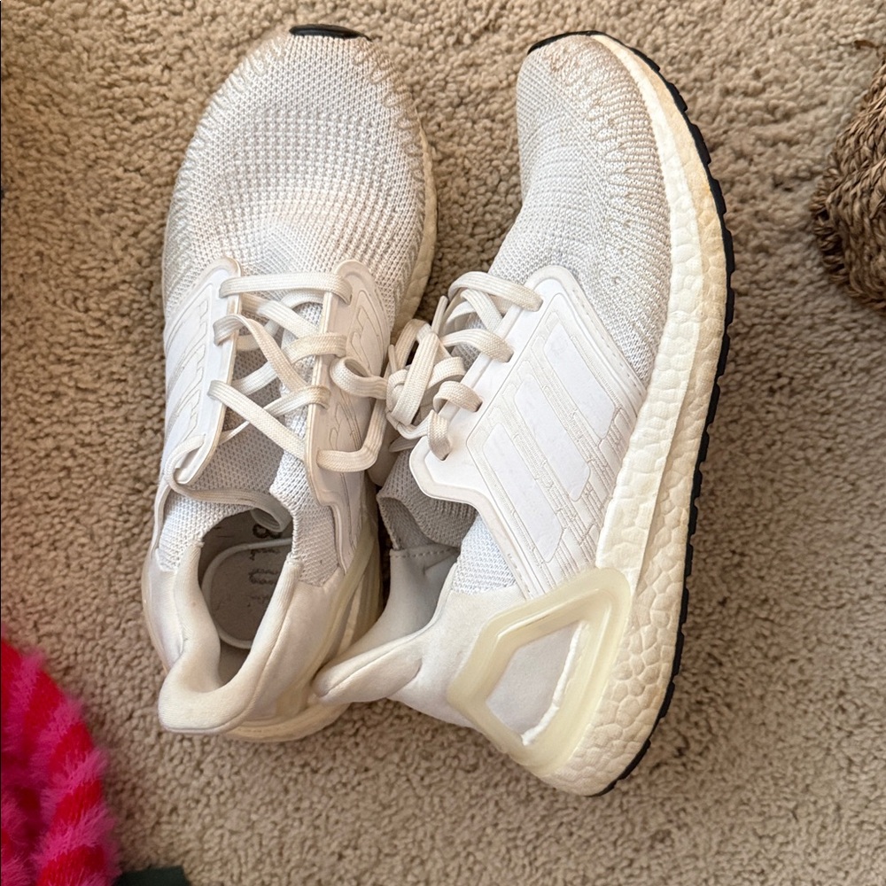 Women's White Adidas Shoes - 8